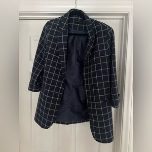 Plaid Navy Jacket - Miss Avenue